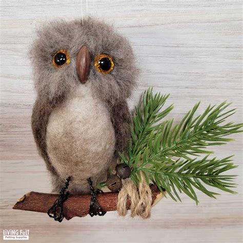 Needle Felting Kit Brown Woodsy Owl LivingFelt