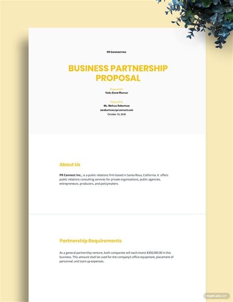 Partnership Proposal Templates Design Free Download