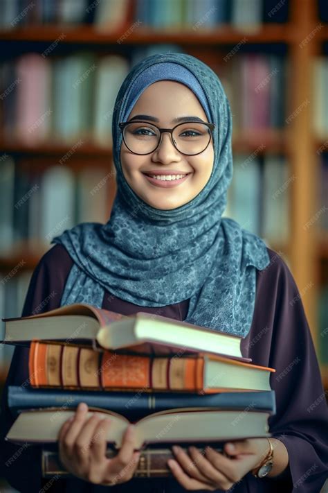 Premium Ai Image A Woman With Glasses Reading A Book With A Book