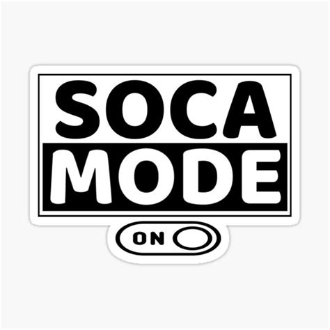 "Soca Mode On - Main Brand Design in Black and White - Soca Mode ...