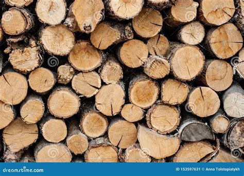 Split Dry Firewood Ready For Winter Stock Image Image Of Background