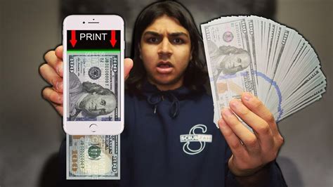 How To Print Money From Your Phone Printing Unlimited Money From My Iphone Life Hack 10000