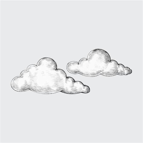 Premium Vector Hand Drawn Clouds Illustration