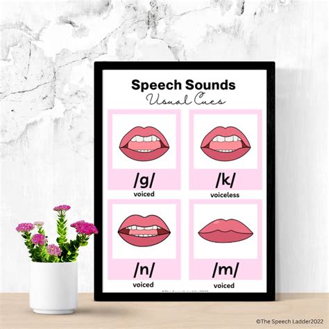 Speech Sounds Visual Cues Prints Speech Room Decor Speech Therapy