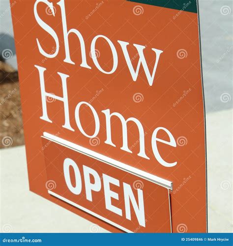 Open Sign Show Home Stock Photo Image Of Signage Sign 25409846