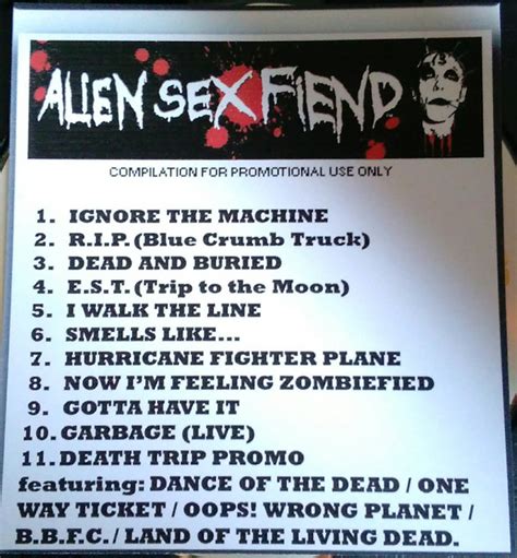 Alien Sex Fiend Compilation For Promotional Use Only 2010 Cdr