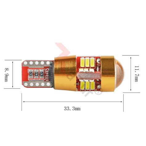 W5W T10 sin Error de CANBUS No OBC Error 27 Led 3014 coche Cuña