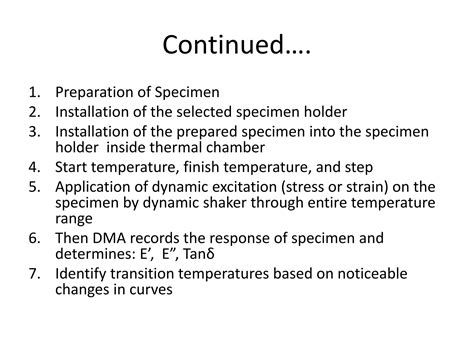 Dynamic Mechanical Analysis Dma Ppt