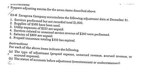 Solved Silsirtlctions Prepare Adjusting Entries For The
