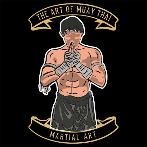 Premium Vector Muaythai Modern Dessign Vector Illustration T Shirt Poster