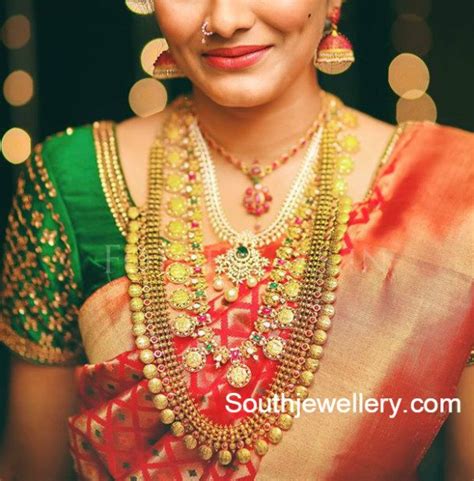 Bride In Ram Parivar Kasu Haram Indian Jewellery Designs