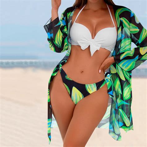 Snowsong Swim Suits Bikini Sets Women Low Waist Bikinis Sexy 3 Piece Prints Bikini Set Cover