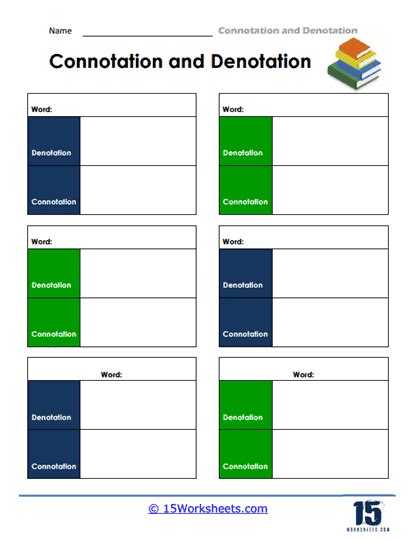 Connotation And Denotation Worksheets 15