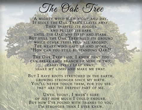 The Oak Tree Poem Johnny Ray Ryder Vikki Keating