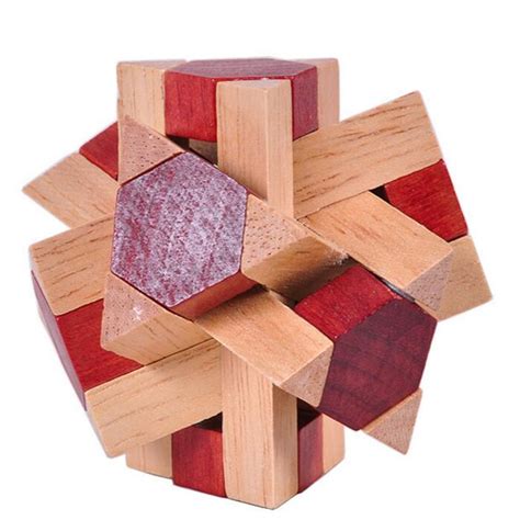 Wooden Angular Knot Puzzle Interlocking Puzzle