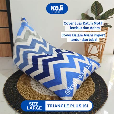 Jual Bean Bag Triangle Dewasa Beanbag Termasuk Isi Katun Adem