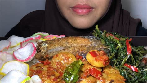 MUKBANG IKAN ASIN SEPAT JENGKOL BALADO TUMIS KANGKUNG KERUPUK MASAKAN