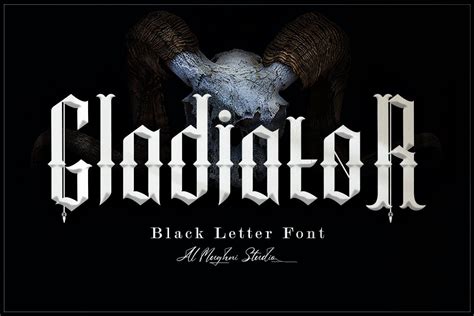 Gladiator Font By Al Mughni Studio3 · Creative Fabrica