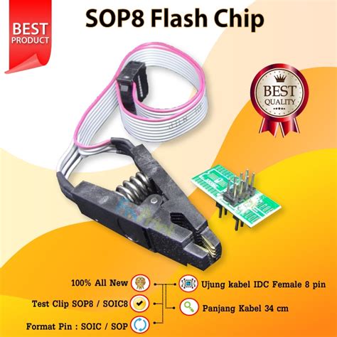 Jual Soic Sop Ic Flash Chip Ic Test Clip Socket Ic Bios Eeprom