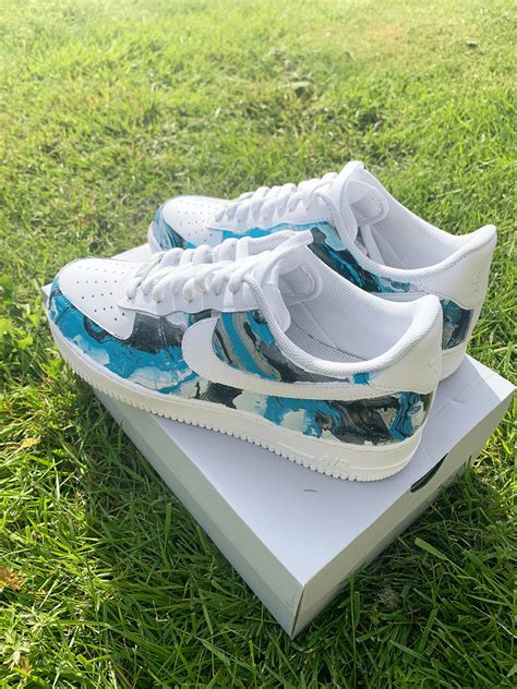 Custom Hydro Dipped White Air Force S Etsy