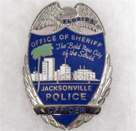 JACKSONVILLE FLORIDA POLICE OFFICER LAW BADGE