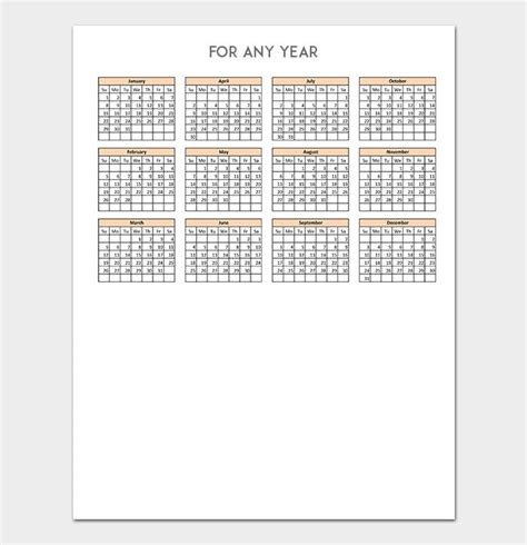 40 Free Printable Calendar Templates For Word Powerpoint And Excel