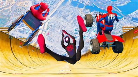 Gta Spiderman X Miles Morales Vs Mega Ramp Jump Spider Man Jumps