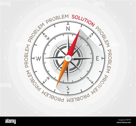 Compass Needle Pointing Word Conceptual Stock Vector Images Alamy