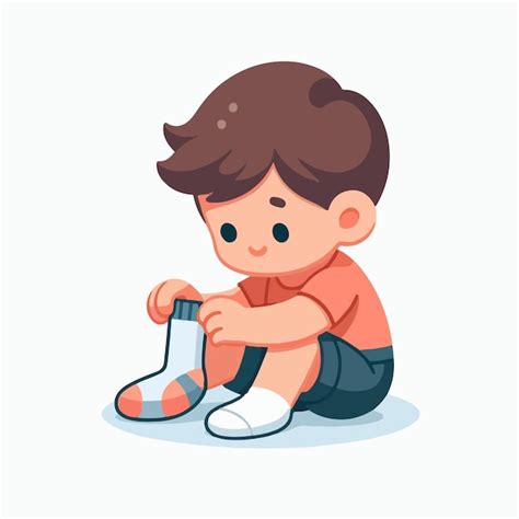 Vector of people putting on socks | Premium AI-generated vector