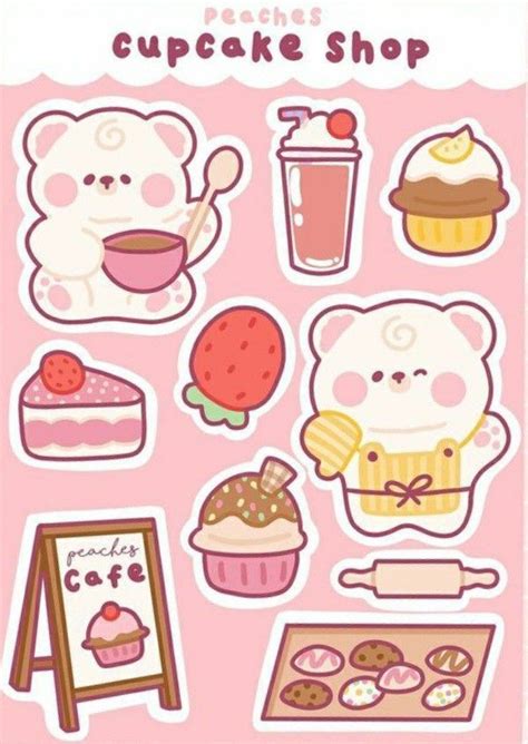 Pin By Trang Linh On Cute Kawaii Stickers Cute Stickers Scrapbook