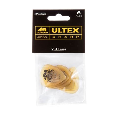 Dunlop Ultex Sharp 2 00mm 6 Pick Pack At Gear4music