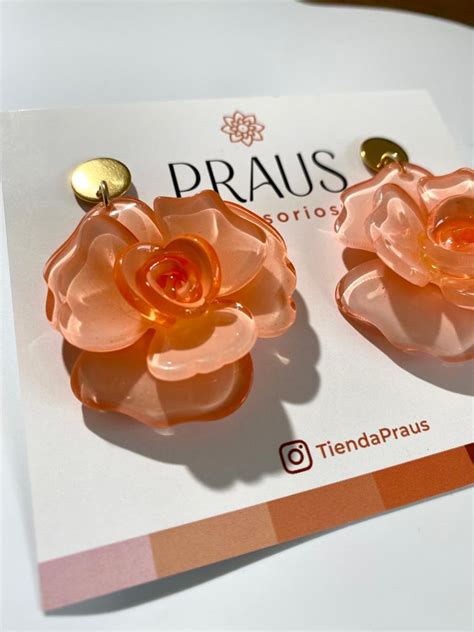 Nuevos Aros De Flor Damasco Accesorios Mujer