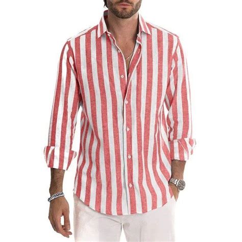 Men S Cotton Linen Striped Button Down Long Sleeve Casual Shirts For Men Mens Shirts Casual