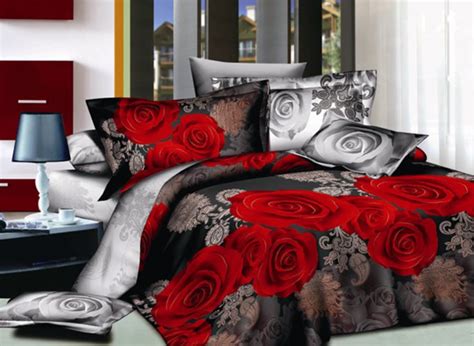 Red Rose Bedding Items Sexy And Romantic Red Rose 3d Bedding At