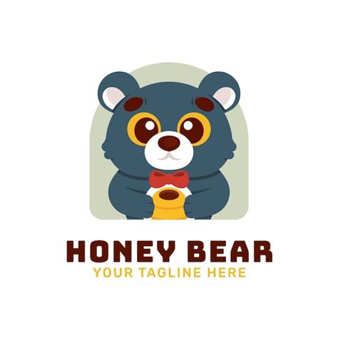 Plantilla de diseño de logotipo de oso Vector Gratis