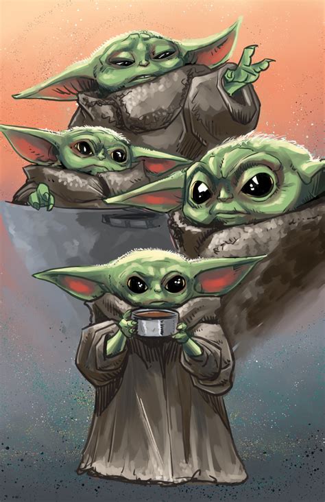 Star Wars Baby Yoda The Mandalorian 11 X 17 Print Star Wars