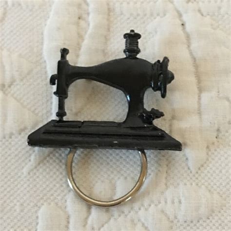 Vintage Sewing Machine Pin Brooch With Ring To Hang Your Etsy