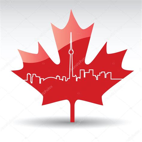 Vector Cityscape Toronto Maple Leaf Stock Vector by ©emirsimsek 4871842