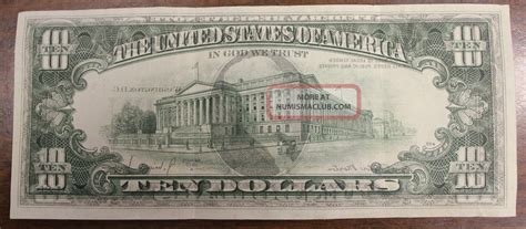 Rare 1977 A $10 Dollar Bill Overprint Error Federal Reserve Note Misprint