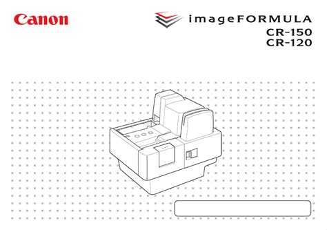 User Manual Canon Imageformula Cr N English Pages