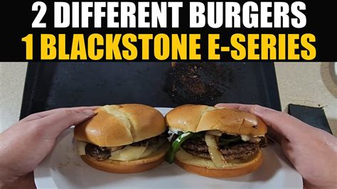 Mushroom Swiss And Fajita Burgers On Blackstone E Series Griddle Youtube