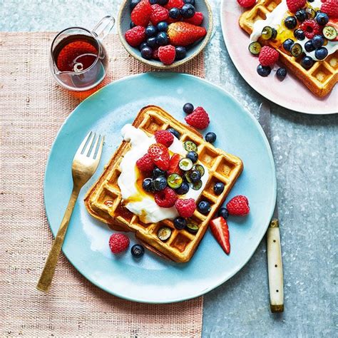 Oat Waffles With Mixed Berries Healthy Recipe Ww Australia