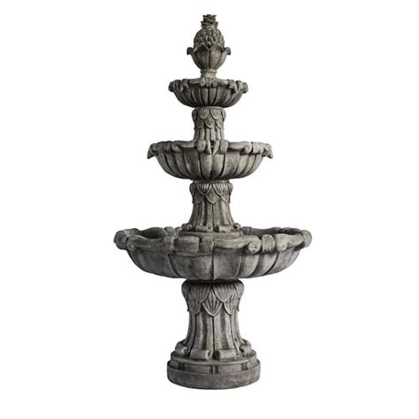 XBRAND 58 3 In Leaf Classic Bird Bath Water Fountain Outdoor Garden