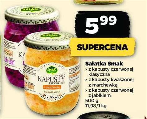 Sałatka z kapusty czerwonej z jabłkiem Smak cena promocje opinie