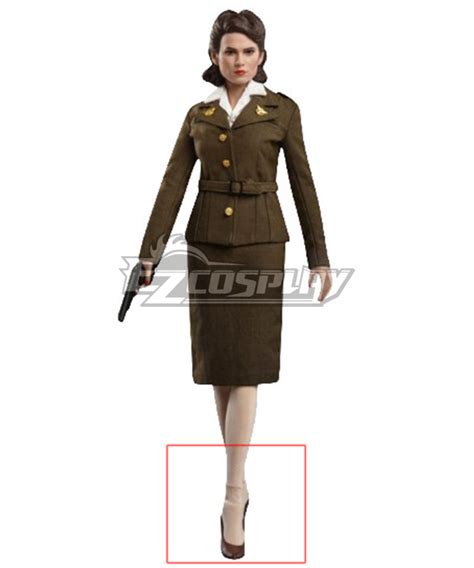 Marvel Captain America Peggy Carter Blue Cosplay Costume