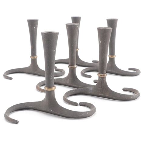 Lot Art Jens Quistgaard For Dansk Danish Modern Single Light Candle Holders