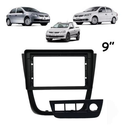 Moldura Painel Dvd Central Multimidia Polegadas Flutuante Vw Gol