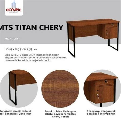 Jual Olympic Mts Titan Meja Tulis Kerja Kantor Belajar Kayu Rangka