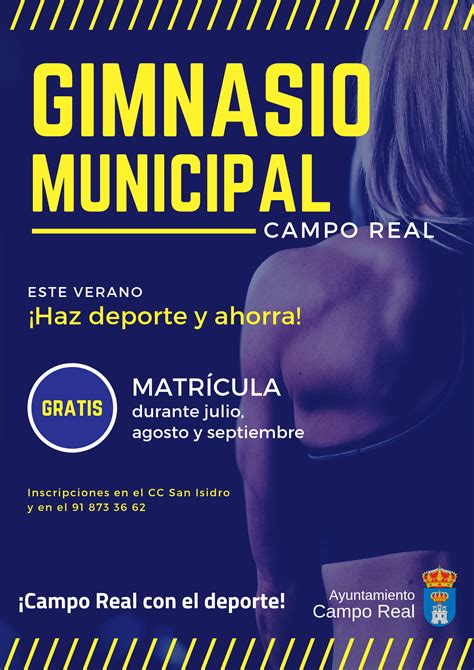 Matrícula gratis en el gimnasio municipal este verano