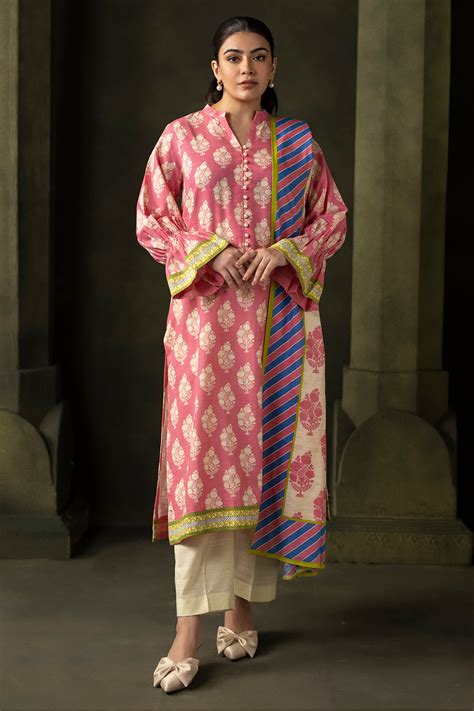 Khaddar Printed Shirt Dupatta 2 Piece Women Unstitched